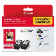 Picture of Canon® 2973B004 (PGI-210XL/CL-211XL) High-Yield Ink/Paper Combo, Black/Tri-Color
