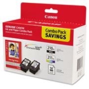Picture of Canon® 2973B004 (PGI-210XL/CL-211XL) High-Yield Ink/Paper Combo, Black/Tri-Color