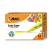 Picture of BIC® Brite Liner Tank-Style Highlighter, Chisel Tip, Fluorescent Yellow, 36/Pack