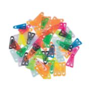 Picture of GEM® Paper Clips, Plastic, Medium Size, Assorted Colors, 500/Box