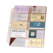Picture of Cardinal® Business Card Refill Pages, Holds 200 Cards, Clear, 20 Cards/Sheet, 10/Pack
