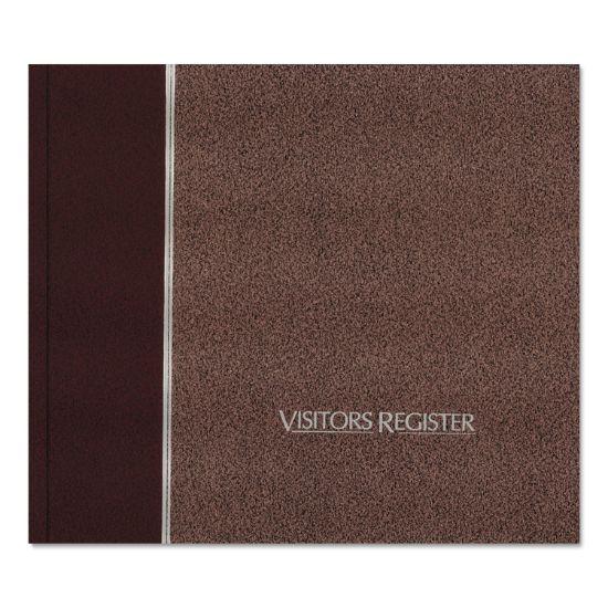 Picture of National® Visitor Register Book, Burgundy Hardcover, 128 Pages, 8 1/2 x 9 7/8