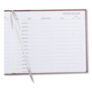 Picture of National® Visitor Register Book, Burgundy Hardcover, 128 Pages, 8 1/2 x 9 7/8