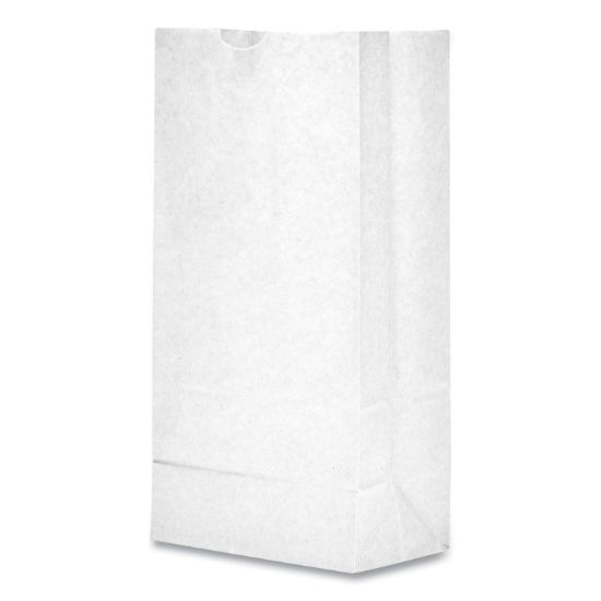 Picture of General #8 Paper Grocery Bag, 35lb White, Standard 6 1/8 x 4 1/6 x 12 7/16, 500 bags