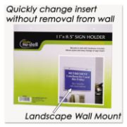 Picture of NuDell™ Clear Plastic Sign Holder, Wall Mount, 11 X 8 1/2