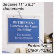 Picture of NuDell™ Clear Plastic Sign Holder, Wall Mount, 11 X 8 1/2