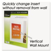 Picture of NuDell™ Clear Plastic Sign Holder, Wall Mount, 8 1/2 x 11