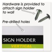 Picture of NuDell™ Clear Plastic Sign Holder, Wall Mount, 8 1/2 x 11