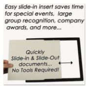 Picture of NuDell™ EZ Mount Document Frame with Trim Accent, Plastic, 8-1/2 x 11, Black/Gold