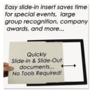 Picture of NuDell™ EZ Mount Document Frame/Accent, Plastic, 8 x 10, Black/Gold