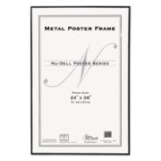 Picture of NuDell™ Metal Poster Frame, Plastic Face, 24 x 36, Black