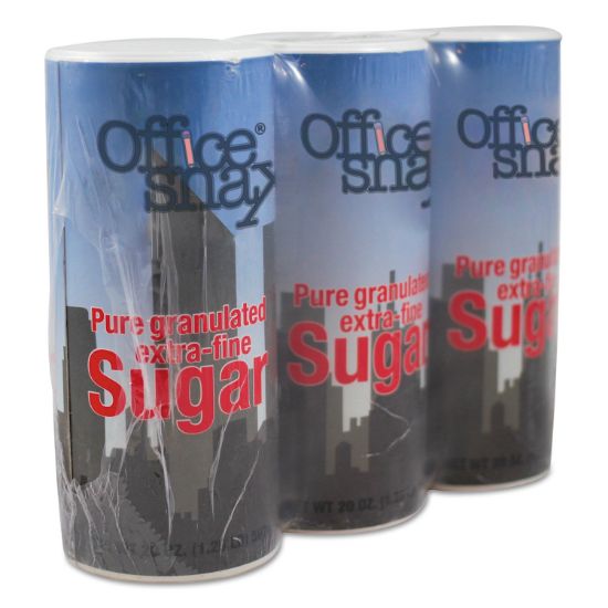 Picture of Office Snax® Reclosable Canister of Sugar, 20 oz, 3/Pack
