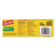 Picture of Glad® Fold-Top Sandwich Bags, 6 1/2 x 5 1/2, Clear, 180/Box