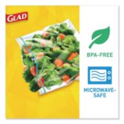 Picture of Glad® Fold-Top Sandwich Bags, 6 1/2 x 5 1/2, Clear, 180/Box