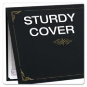 Picture of Oxford™ Certificate Holder, 11 1/4 x 8 3/4, Black, 5/Pack