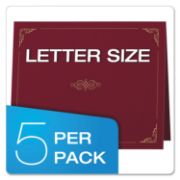 Picture of Oxford™ Certificate Holder, 11 1/4 x 8 3/4, Burgundy, 5/Pack