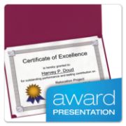 Picture of Oxford™ Certificate Holder, 11 1/4 x 8 3/4, Burgundy, 5/Pack