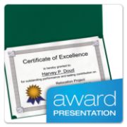 Picture of Oxford™ Certificate Holder, 11 1/4 x 8 3/4, Green, 5/Pack