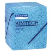 Picture of Kimtech* KIMTEX Wipers, 1/4 Fold, 12 1/2 x 13, Blue, 66/Box, 8 Boxes/Carton