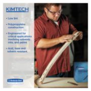 Picture of Kimtech* KIMTEX Wipers, 1/4 Fold, 12 1/2 x 13, Blue, 66/Box, 8 Boxes/Carton