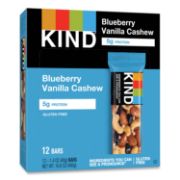 Picture of KIND Fruit and Nut Bars, Blueberry Vanilla and Cashew, 1.4 oz Bar, 12/Box