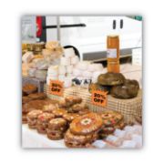 Picture of COSCO Die Cut Paper Signs, 5 1/4 x 5 1/4, Square, Assorted Colors, Pack of 48 Each