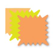 Picture of COSCO Die Cut Paper Signs, 5 1/4 x 5 1/4, Square, Assorted Colors, Pack of 48 Each