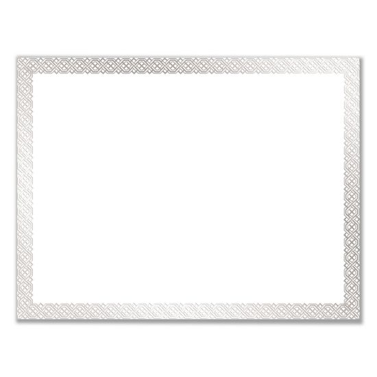 Picture of Great Papers!® Foil Border Certificates, 8.5 x 11, White/Silver, Braided, 15/Pack