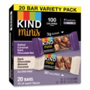Picture of KIND Minis, Peanut Butter Dark Chocolate Peanut Butter, 0.7 oz, 20/Pack