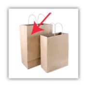 Picture of COSCO Premium Large Brown Paper Shopping Bag, 50/Box