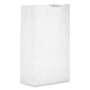 Picture of GROCERY PAPER BAGS, 30 LBS CAPACITY, #2, 4.31"W X 2.44"D X 7.88"H, WHITE, 500 BA