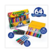 Picture of Crayola Ultra-Clean Broad Line Washable Markers Assorted Colors 64/Pkg