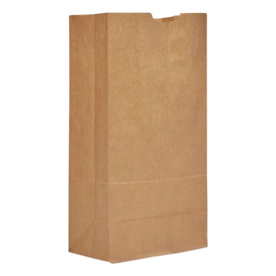 Picture of General #20 Paper Grocery Bag, 50lb Kraft, Heavy-Duty 8 1/4 x 5 5/16 x 16 1/8, 500 bags
