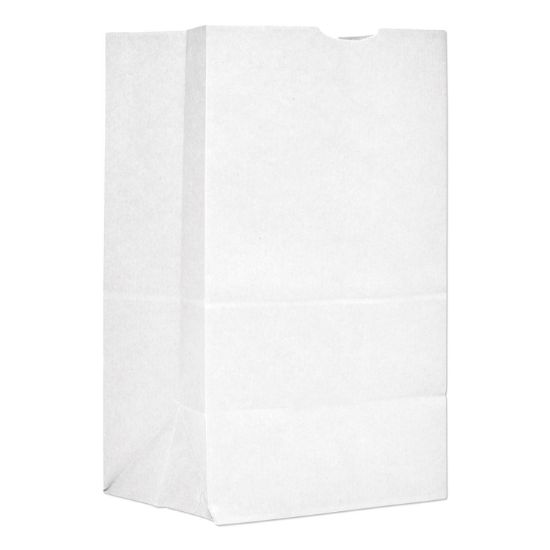 Picture of General #20 Squat Paper Grocery Bag, 40lb White, Std 8 1/4 x 5 15/16 x 13 3/8, 500 bags
