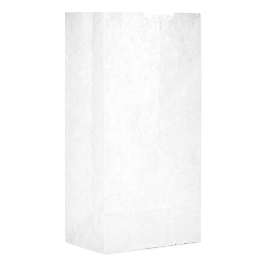 Picture of General #4 Paper Grocery Bag, 30lb White, Standard 5 x 3 1/3 x 9 3/4, 500 bags