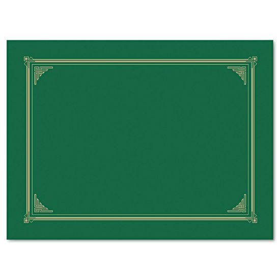 Picture of Geographics® Certificate/Document Cover, 12 1/2 x 9 3/4, Green, 6/Pack