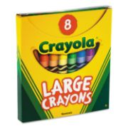 Picture of Crayola® Large Crayons, Tuck Box, 8 Colors/Box