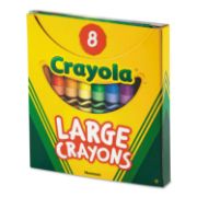 Picture of Crayola® Large Crayons, Tuck Box, 8 Colors/Box