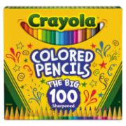Picture of Crayola® Long Barrel Colored Woodcase Pencils, 3.3 mm, 100 Assorted Colors/Set