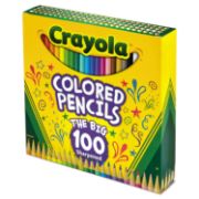 Picture of Crayola® Long Barrel Colored Woodcase Pencils, 3.3 mm, 100 Assorted Colors/Set