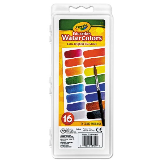 Picture of Crayola® Watercolors, 16 Assorted Colors
