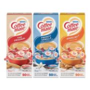 Picture of LIQUID COFFEE CREAMER, FRENCH VANILLA/HAZELNUT/ORIGINAL, 0.38 OZ MINI CUPS, 150