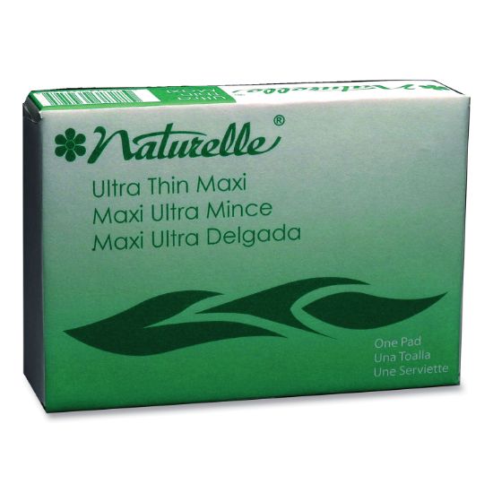 Picture of NATURELLE MAXI PADS, #4 ULTRA THIN WITH WINGS, 200 INDIVIDUALLY WRAPPED/CARTON
