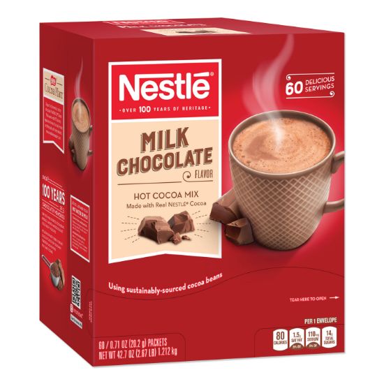 Picture of Nestlé® Hot Cocoa Mix, Milk Chocolate, 0.71 oz Packet, 60 Packets/Box