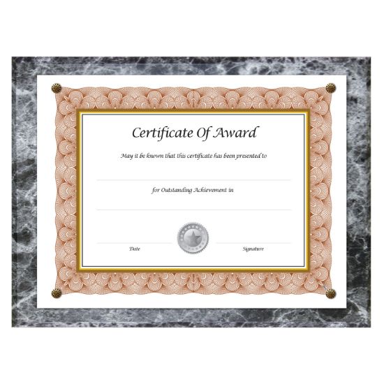 Picture of NuDell™ Award-A-Plaque Document Holder, Acrylic/Plastic, 10-1/2 x 13, Black