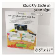 Picture of NuDell™ Clear Plastic Sign Holder, All-Purpose, 8 1/2 x 11