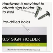 Picture of NuDell™ Clear Plastic Sign Holder, Wall Mount, 11 X 8 1/2