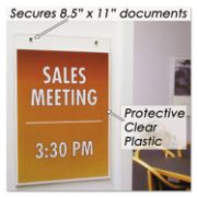 Picture of NuDell™ Clear Plastic Sign Holder, Wall Mount, 8 1/2 x 11