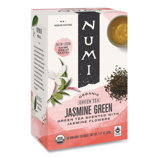 Picture of Numi® Organic Teas and Teasans, 1.27oz, Jasmine Green, 18/Box