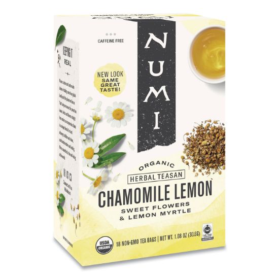 Picture of Numi® Organic Teas and Teasans, 1.8oz, Chamomile Lemon, 18/Box
